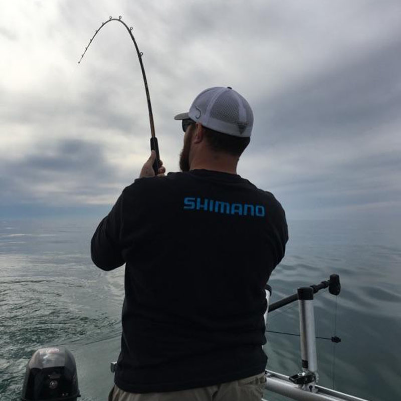 Fish on the line